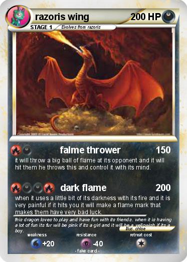 Pokemon razoris wing