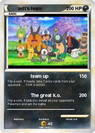 Pokemon ash's team