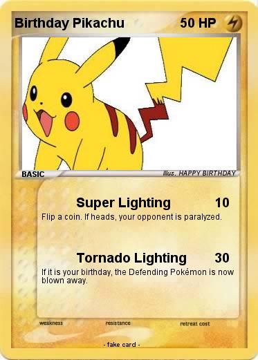 Pokemon Birthday Pikachu