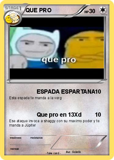 Pokemon QUE PRO