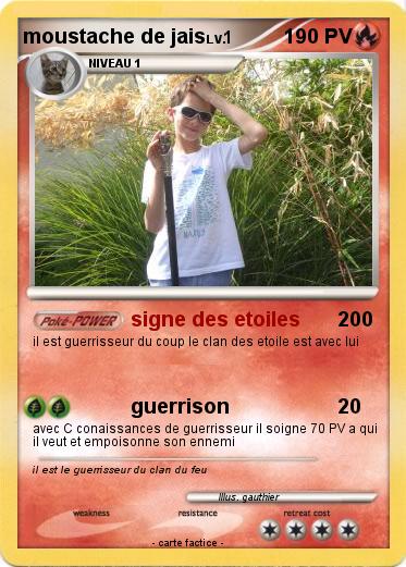 Pokemon moustache de jais