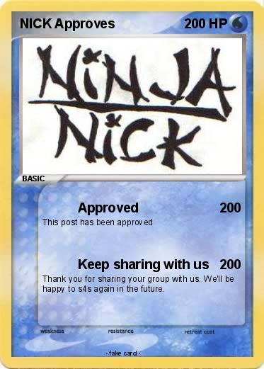 Pokemon NICK Approves