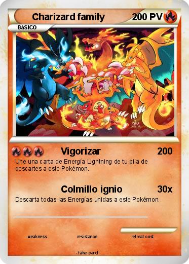 Pokemon Charizard family