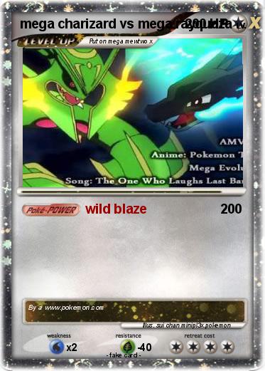 Pokemon mega charizard vs mega rayquaza