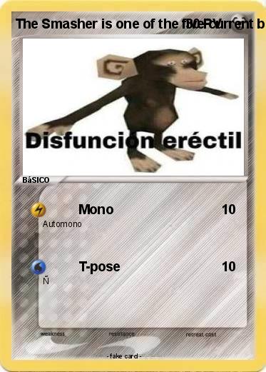 Pokemon The Smasher is one of the five current basic Upgrade choices from the Tank. Unlike other Tank upgrades, this tank is only available if the player doesn't choose an upgrade at Level 15, but instead waits until Level 30. It can further upgrade into the Land