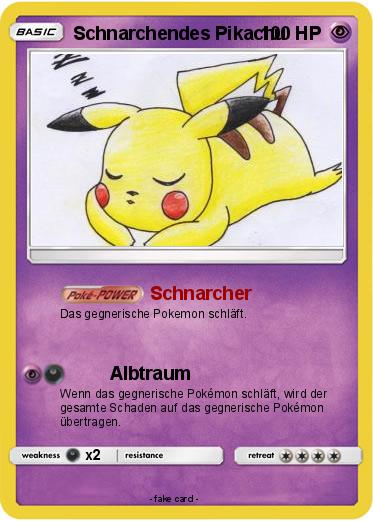 Pokemon Schnarchendes Pikachu