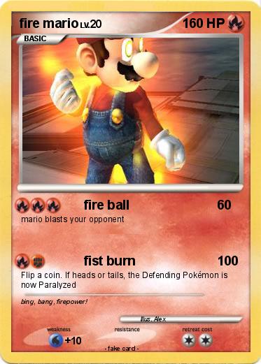 Pokemon fire mario