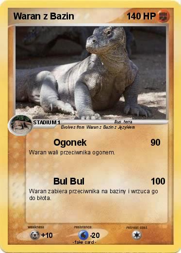 Pokemon Waran z Bazin