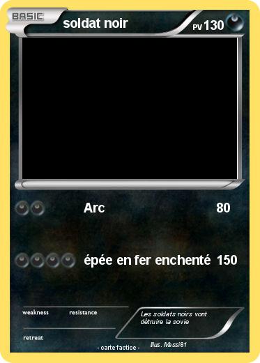 Pokemon soldat noir