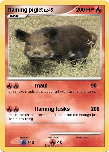 Pokemon flaming piglet