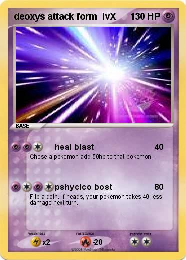 Pokemon deoxys attack form  lvX    