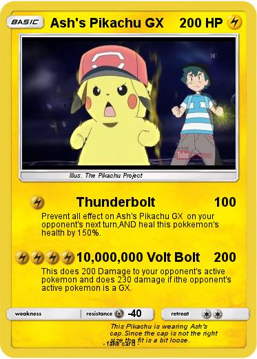 Pokemon Ash's Pikachu GX