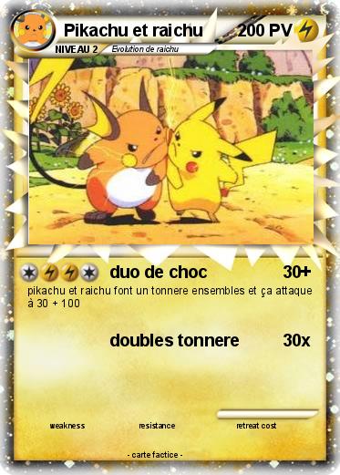 Pokemon Pikachu et raichu