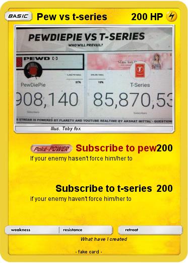 Pokemon Pew vs t-series
