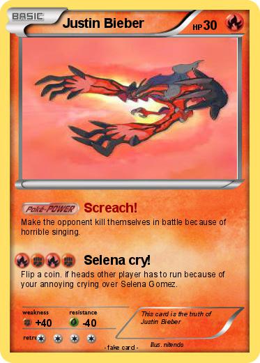 Pokemon Justin Bieber
