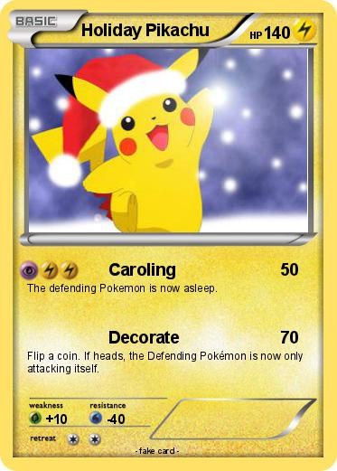 Pokemon Holiday Pikachu