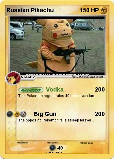 Pokemon Russian Pikachu
