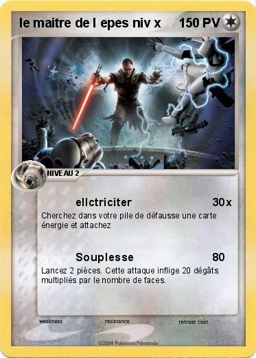 Pokemon le maitre de l epes niv x