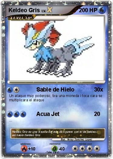 Pokemon Keldeo Gris
