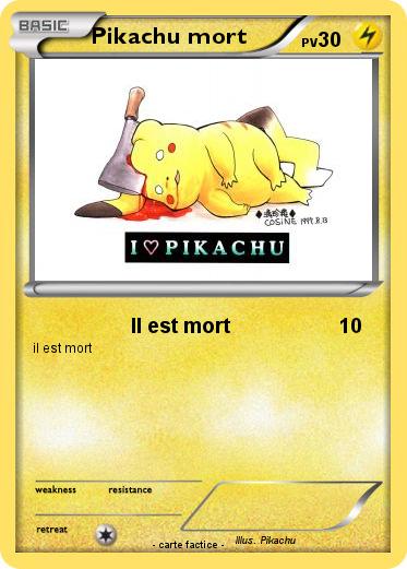 Pokemon Pikachu mort