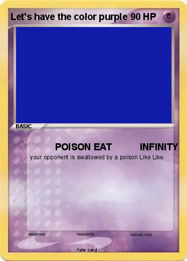 Pokemon Let's have the color purple