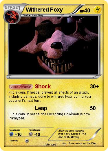 Pokemon Withered Foxy