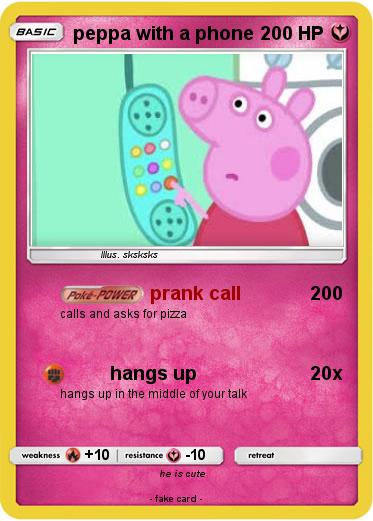 Pokemon peppa with a phone