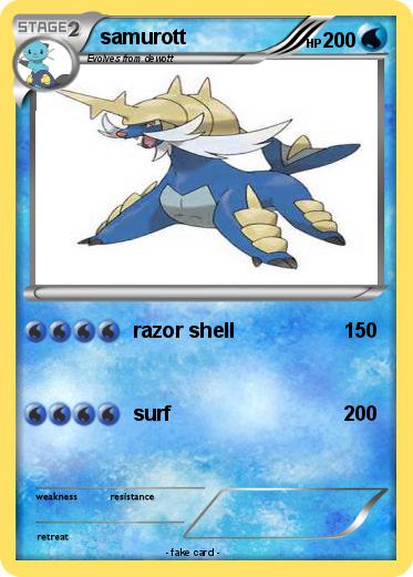 Pokémon samurott 806 806 - razor shell - My Pokemon Card