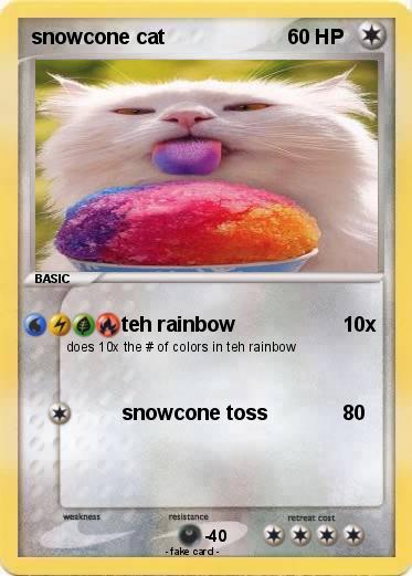 Pokemon snowcone cat
