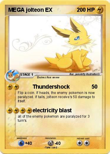 Pokemon MEGA jolteon EX