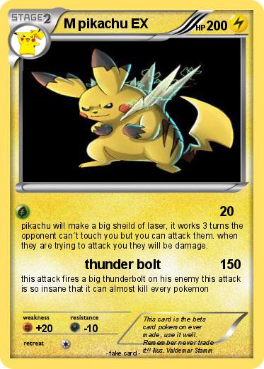 Pokemon M pikachu EX