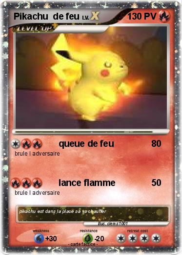 Pokemon Pikachu  de feu