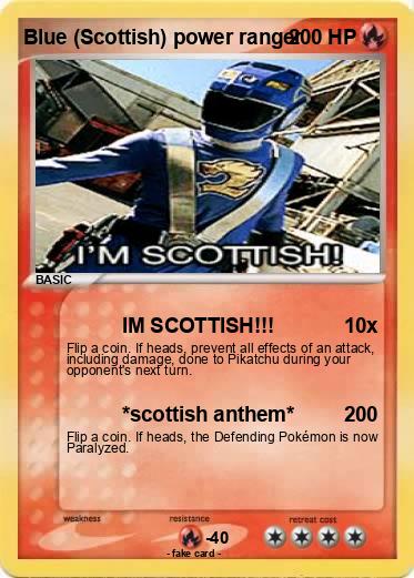 Pokemon Blue (Scottish) power ranger
