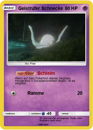 Pokemon Geistrufer Schnecke