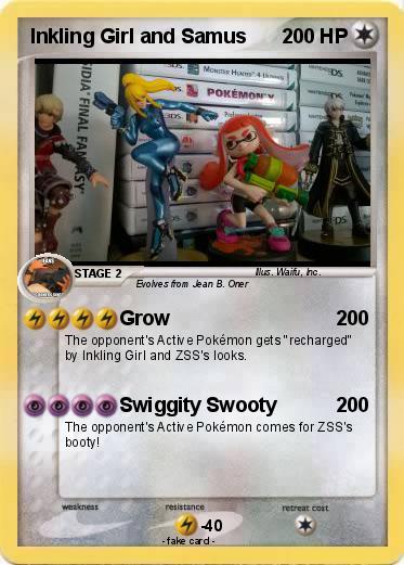 Pokemon Inkling Girl and Samus