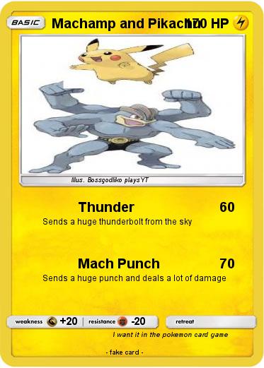 Pokemon Machamp and Pikachu