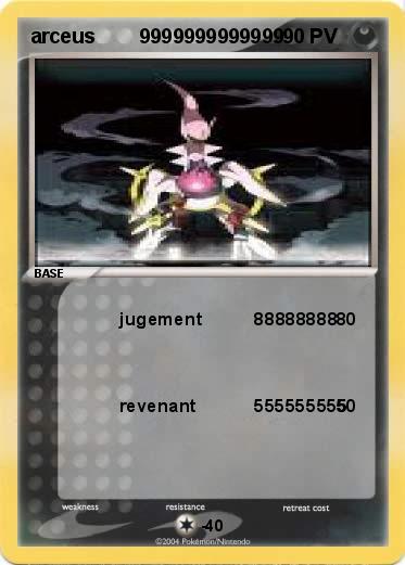 Pokemon arceus        9999999999999          