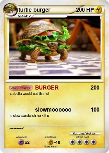 Pokemon turtle burger