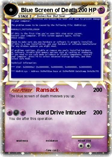 Pokemon Blue Screen of Death