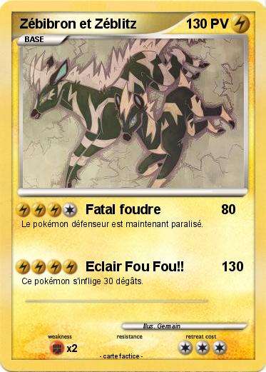 Pokemon Zébibron et Zéblitz