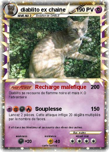Pokemon diablito ex chaine