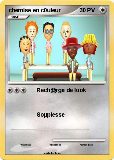 Pokemon chemise en c0uleur