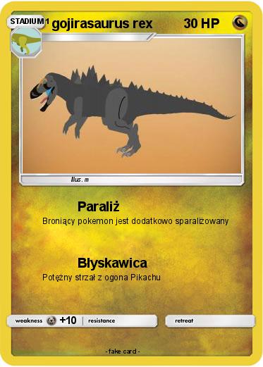 Pokemon gojirasaurus rex