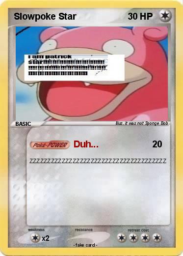 Pokemon Slowpoke Star