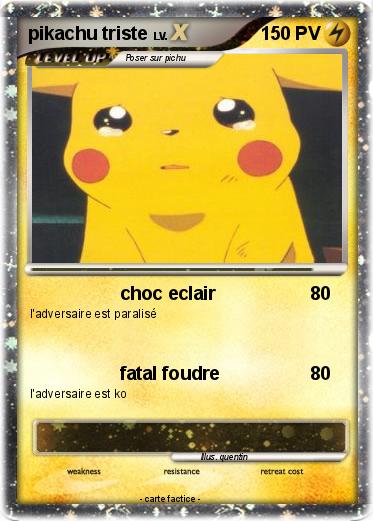 Pokemon pikachu triste