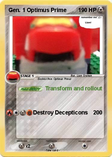 Pokemon Gen. 1 Optimus Prime