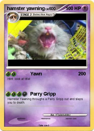 Pokemon hamster yawning