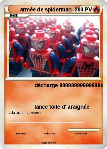 Pokemon armée de spiderman