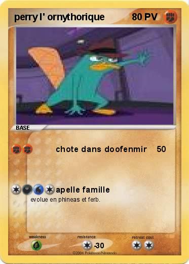 Pokemon perry l' ornythorique