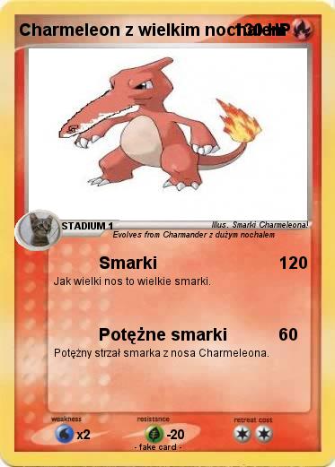 Pokemon Charmeleon z wielkim nochalem